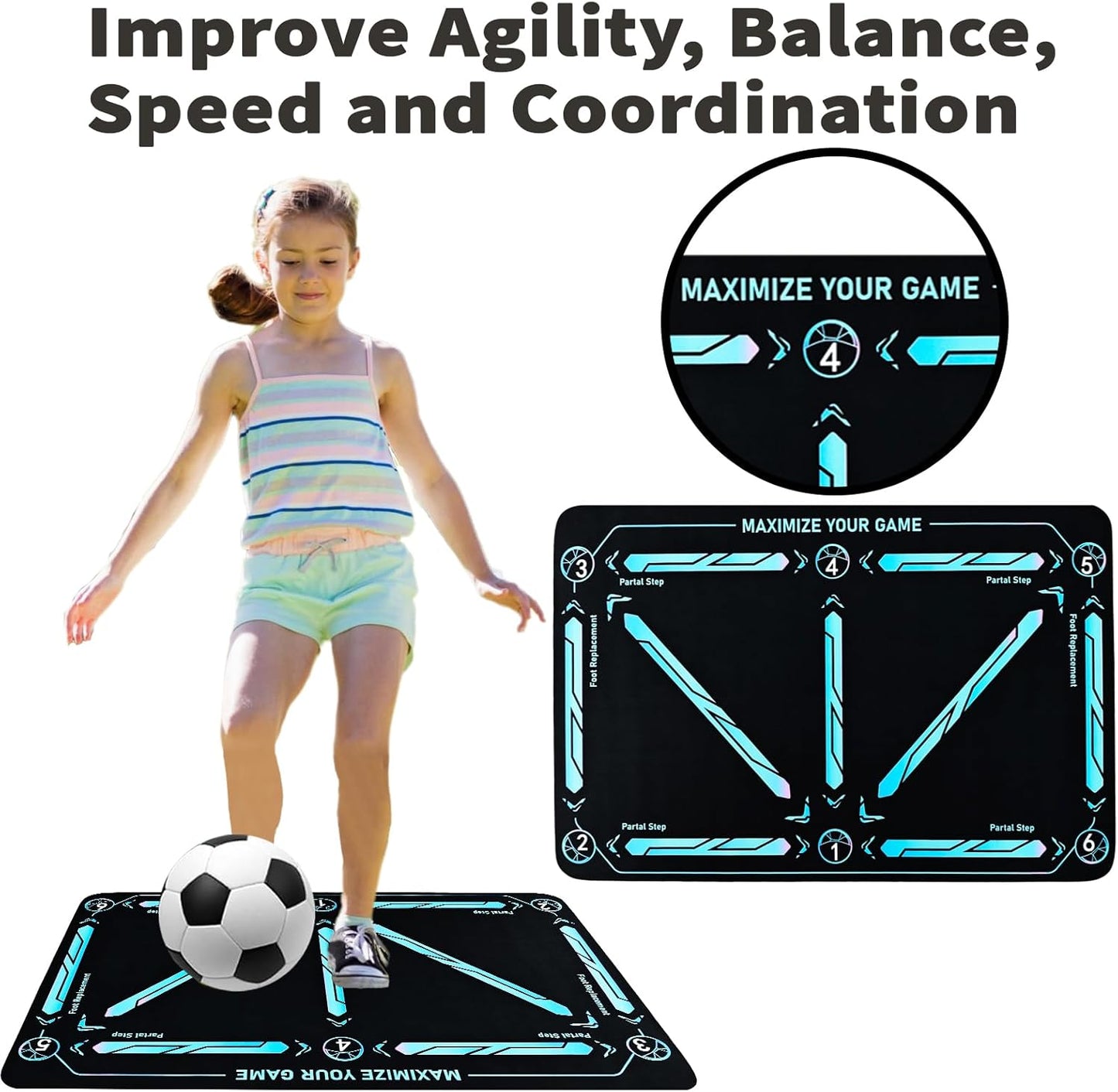 🔥 Last Day Promotion: 29% Off - ⚽ Soccer Training Mat for all levels, non-slip and quiet