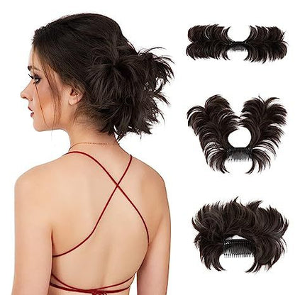 ✨Messy Bun Pettinatura laterale Clip in Hair Bun Acconciature facili