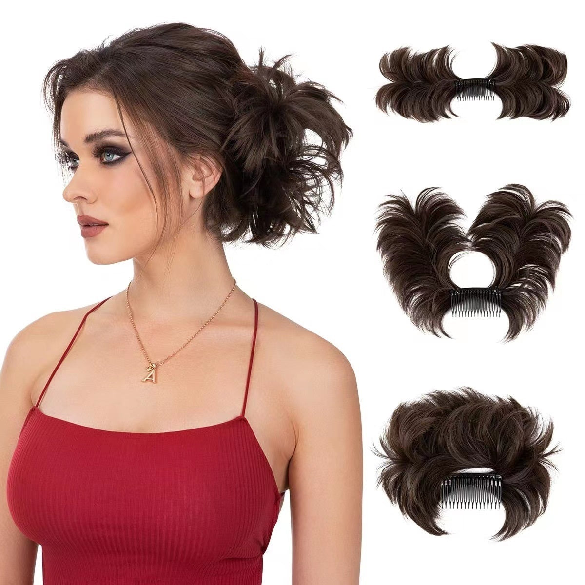 ✨Messy Bun Pettinatura laterale Clip in Hair Bun Acconciature facili