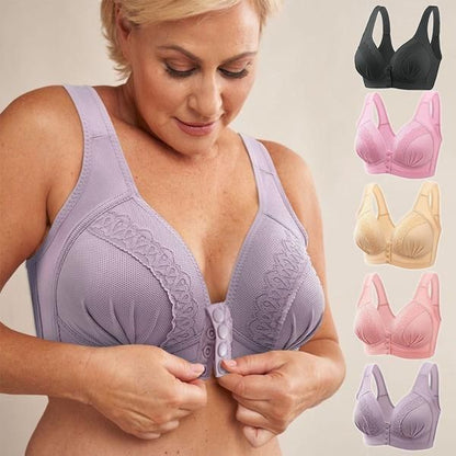 Acquista 1 e ricevi 1 gratis  ❤️🎁Bottone anteriore Reggiseno in cotone traspirante e delicato sulla pelle