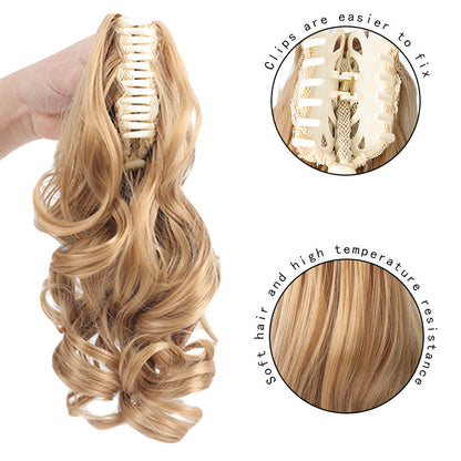 10Inch coda di cavallo estensione artiglio breve spessore ondulato ricci Clip in Ponytails